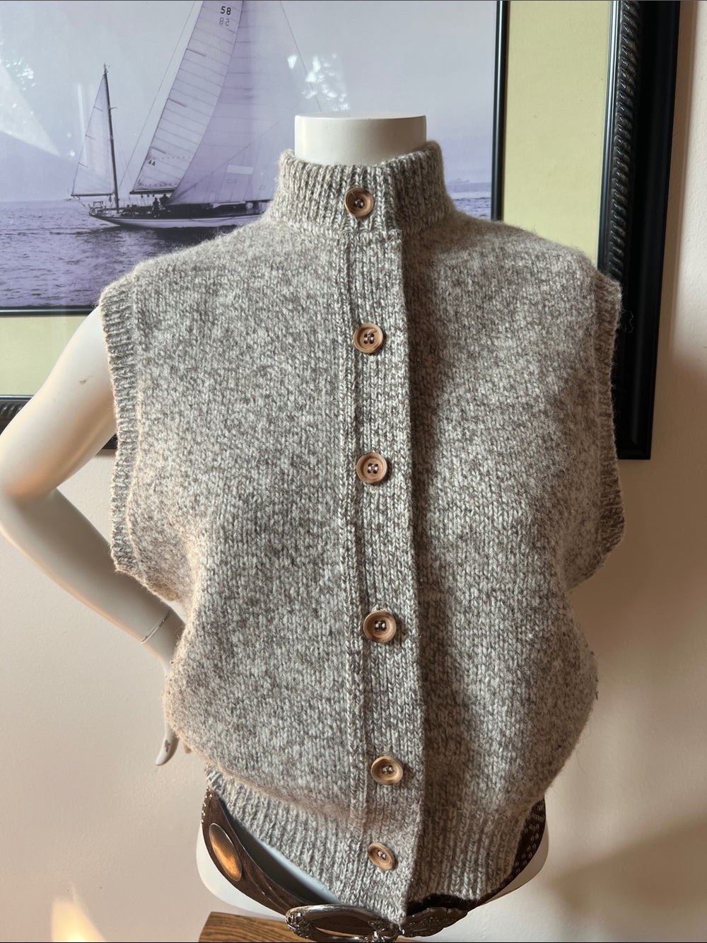 Winona Knits sweater vest vintage Made in Minnesota academia boho cottagecore
